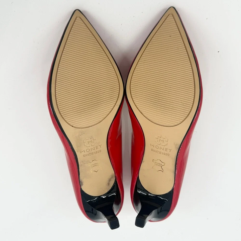Monet red patent